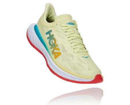 Hoka One One Carbon X 2 - Tenis Corrida Estrada Homem Verdes / Coral | PT-qZzKCLi